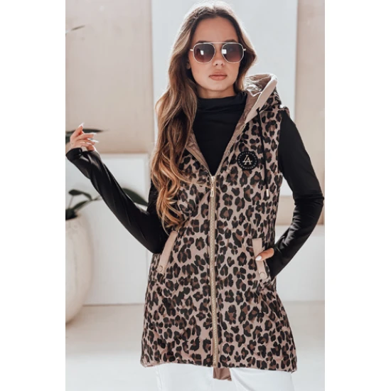 Moteriška rusva leopardo rašto liemenė Elmera Moteriškos liemenės