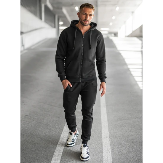 Juodas vyriškas sportinis kostiumas Pazar ax0138