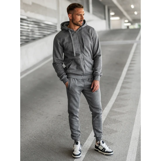 Tamsiai pilkas vyriškas sportinis kostiumas Pazar AX0379