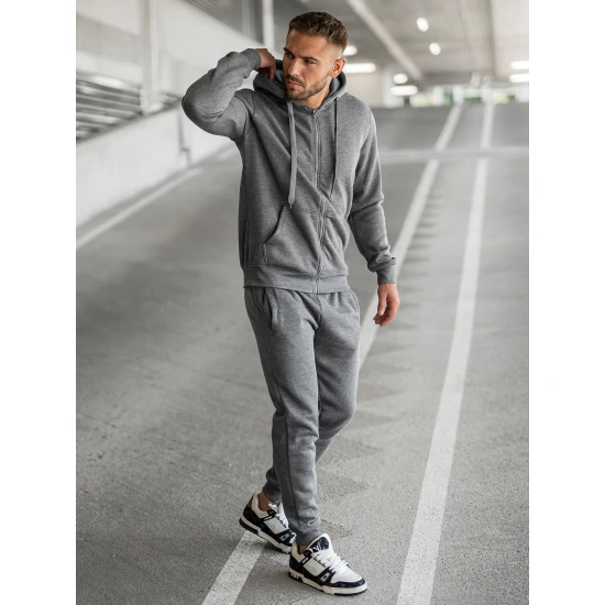 Tamsiai pilkas vyriškas sportinis kostiumas Pazar AX0379