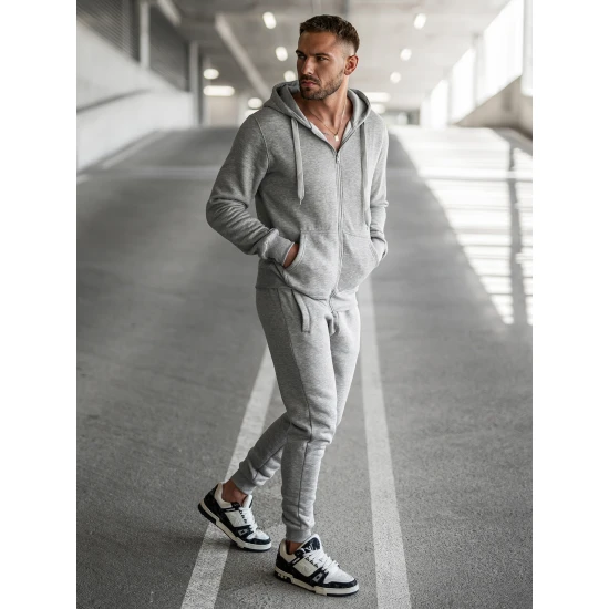 Pilkas vyriškas sportinis kostiumas Pazar Sportiniai kostiumai