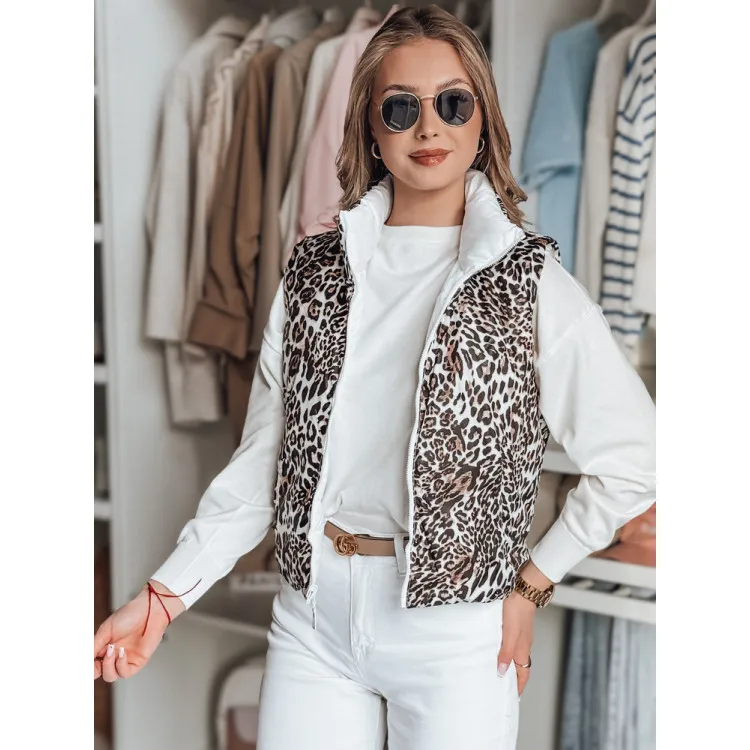 Women's white reversible vest Puff Women's waistcoats