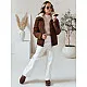 Moteriška žieminė tamsiai ruda striukė Trendy Moteriškos striukės