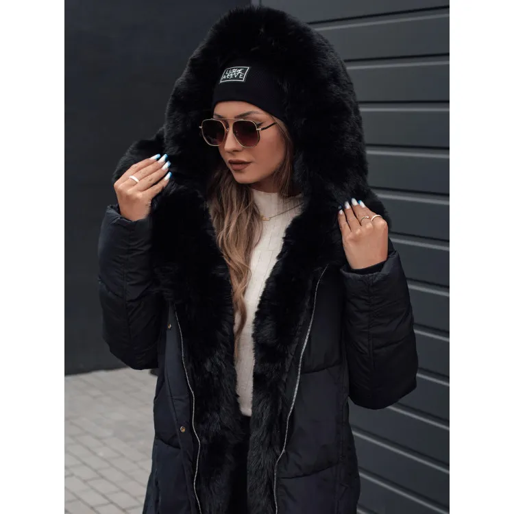 Moteriška žieminė juoda striukė Niki Moteriškos striukės