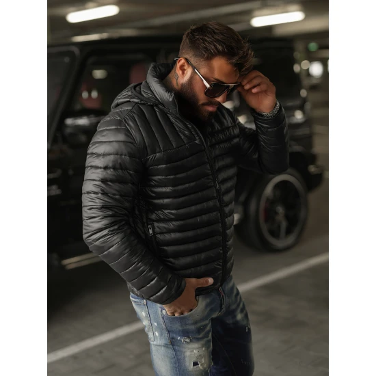 Vyriška juoda striukė Einar Vyriškos Striukės ir Paltai