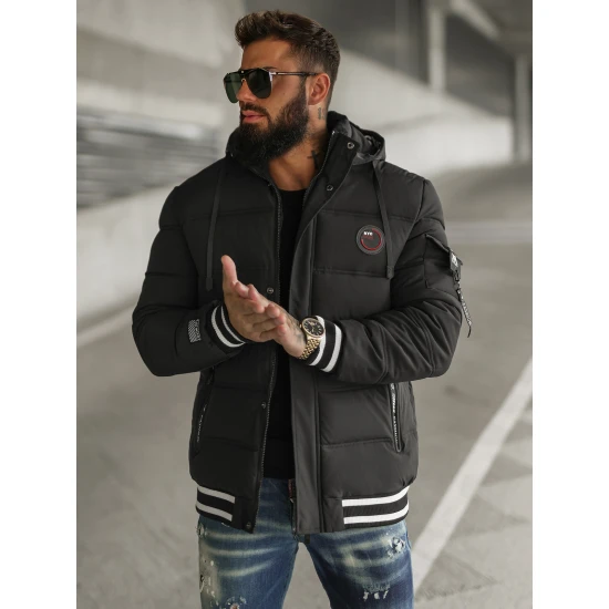 Juoda vyriška dygsniuota striukė Aibel JS/57M7501/392