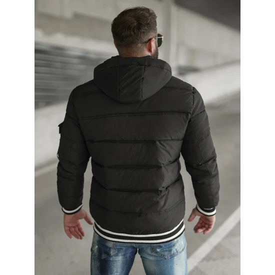 Juoda vyriška dygsniuota striukė Aibel JS/57M7501/392