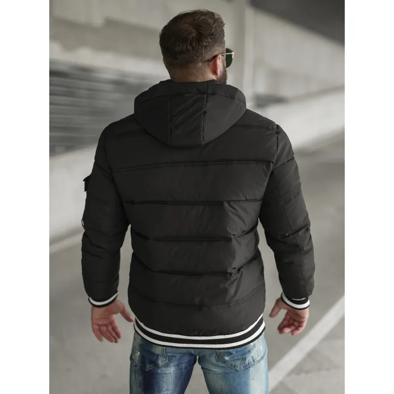 Juoda vyriška dygsniuota striukė Aibel JS/57M7501/392