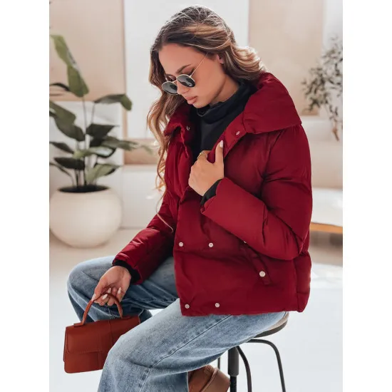 Moteriška žiemeinė bordo spalvos striukė Lari Moteriškos striukės