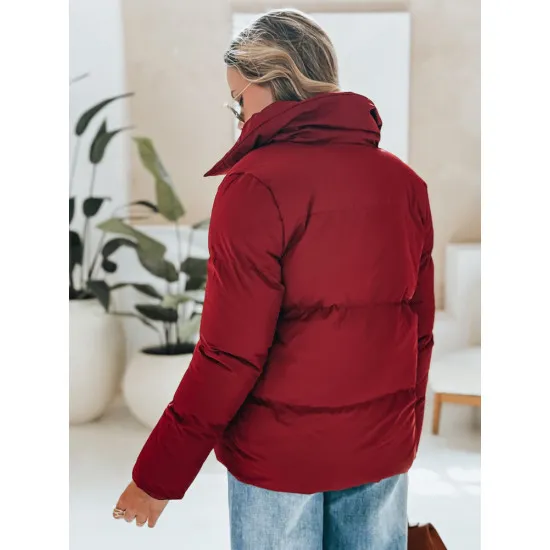 Moteriška žiemeinė bordo spalvos striukė Lari Moteriškos striukės