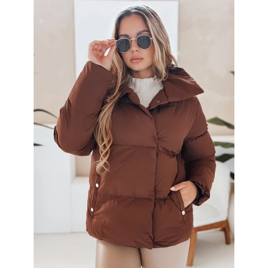 Moteriška žiemeinė tamsiai rudos spalvos striukė Lari Striukės