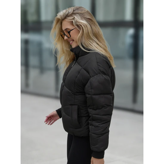 Moteriška juoda žieminė striukė Pensil Moteriškos striukės