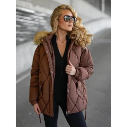 Moteriška ruda žieminė striukė Bistro