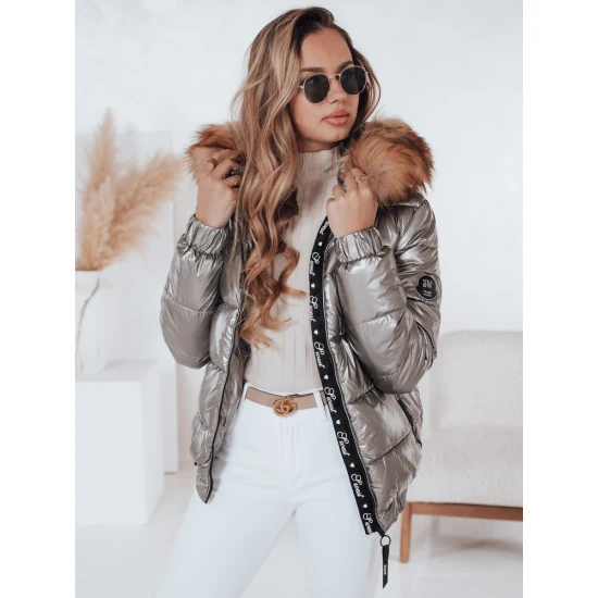 Moteriška blizgi pilka striukė Melani Moteriškos striukės