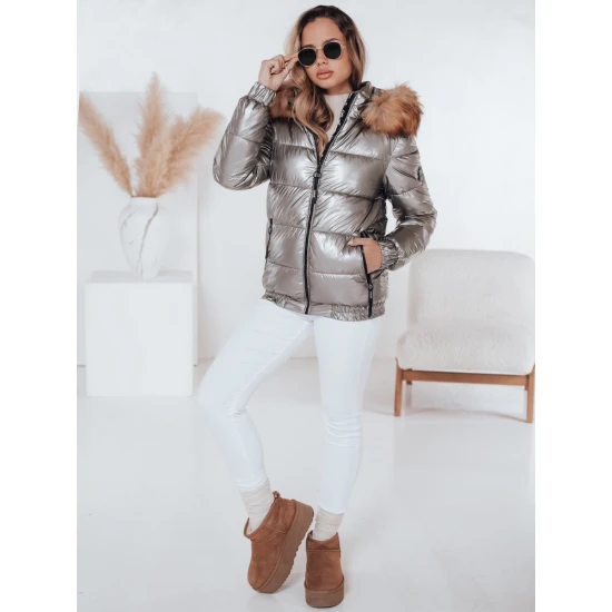 Moteriška blizgi pilka striukė Melani Moteriškos striukės