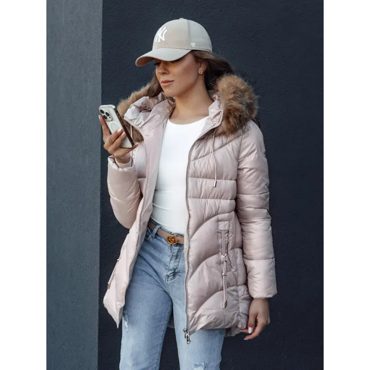 Moteriška žieminė rožinė striukė Jessica Moteriškos striukės