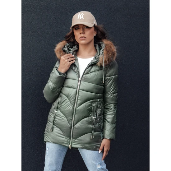 Moteriška žieminė žalia striukė Jessica Moteriškos striukės