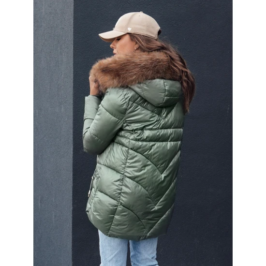 Moteriška žieminė žalia striukė Jessica Moteriškos striukės