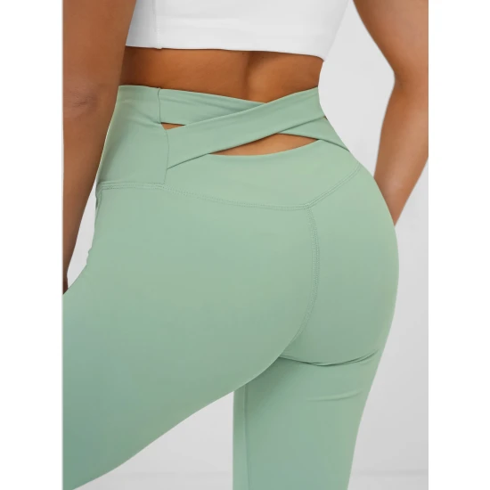 Moteriškos mėtinės spalvos sportinės kelnės Perla Laisvalaikio kelnės