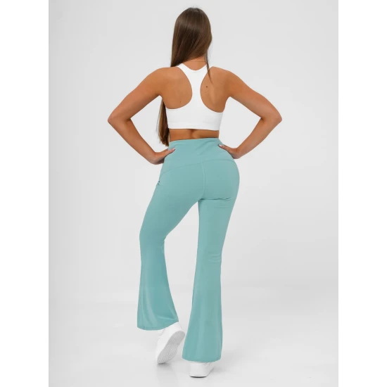 Moteriškos mėtinės kelnės Karin Laisvalaikio kelnės