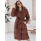 Moteriška tamsiai ruda dygsniuota striukė Favi Moteriškos striukės