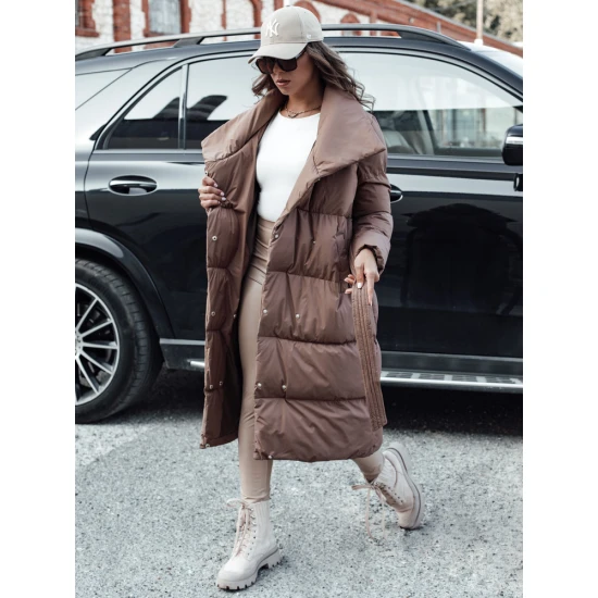 Moteriška šviesiai ruda dygsniuota striukė Favi Moteriškos striukės