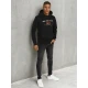 Vyriškas juodas džemperis su gobtuvu Denim Vyriški džemperiai su gobtuvu