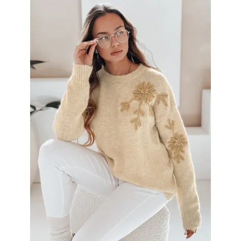 Brązowy sweter damski Daga Skoczki