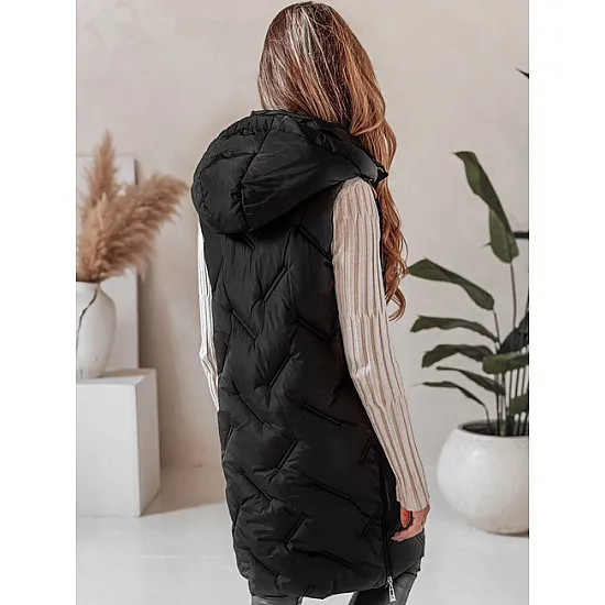 Women's black long waistcoat Lino Women's waistcoats
