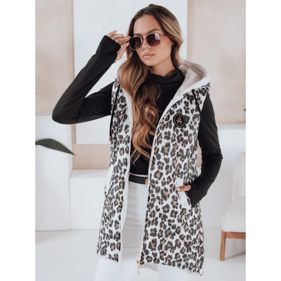 Moteriška balta leopardo rašto liemenė Elmera Moteriškos liemenės