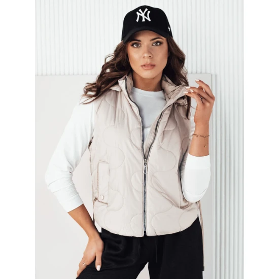 Moteriška šviesiai pilka liemenė su gobtuvu Teros Moteriškos liemenės