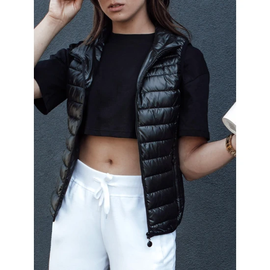 Moteriška juoda liemenė Stylish Moteriškos liemenės