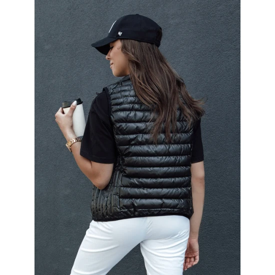 Moteriška juoda liemenė Stylish Moteriškos liemenės