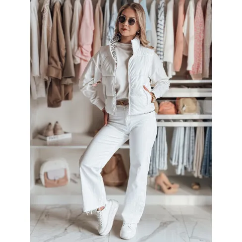 Women's white reversible vest Puff Women's waistcoats