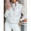 Women's white reversible vest Puff Women's waistcoats
