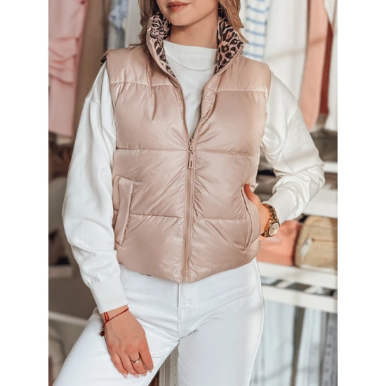 Moteriška šviesiai rožinė dvipusė liemenė Puff Moteriškos liemenės