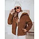 Moteriška žieminė ruda striukė Trendy Moteriškos striukės