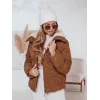 Moteriška žieminė ruda striukė Trendy Moteriškos striukės