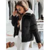 Moteriška žieminė juoda striukė Trendy Moteriškos striukės