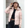 Moteriška šviesiai rožinė žieminė striukė Warm Moteriškos striukės