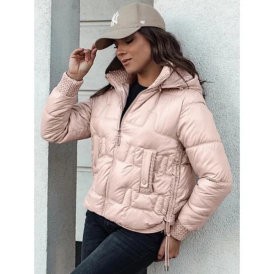 Moteriška šviesiai rožinė žieminė striukė Warm Moteriškos striukės