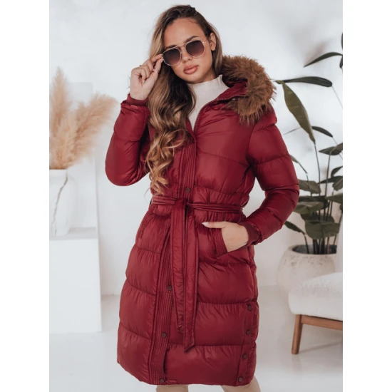 Moteriška žieminė raudona striukė Bela Striukės