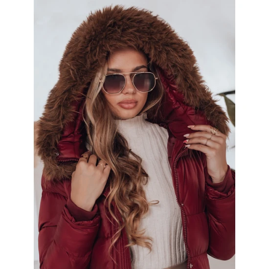 Moteriška žieminė raudona striukė Bela Striukės