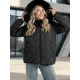 Moteriška juoda žieminė striukė su gobtuvu Levi Moteriškos striukės