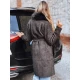 Moteriškas juodas paltas su kailiu Fiona Moteriškos striukės