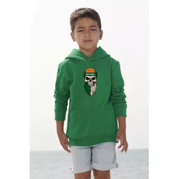 Vaikiškas žalias džemperis Žaliai balti
