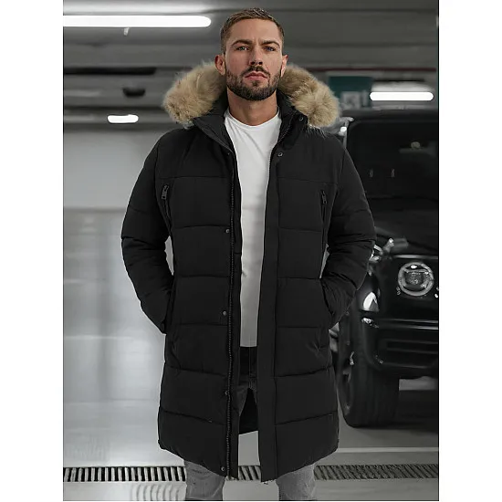 Vyriška juodos spalvos žieminė striukė Fred JS/25M9803/392