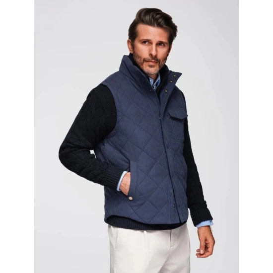 Vyriška tamsiai mėlyna liemenė Janex Liemenės