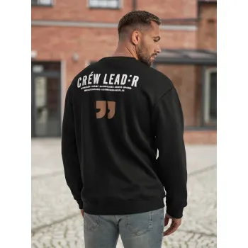 Men's black hooded sweatshirt Crew