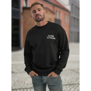 Men's black hooded sweatshirt Risk